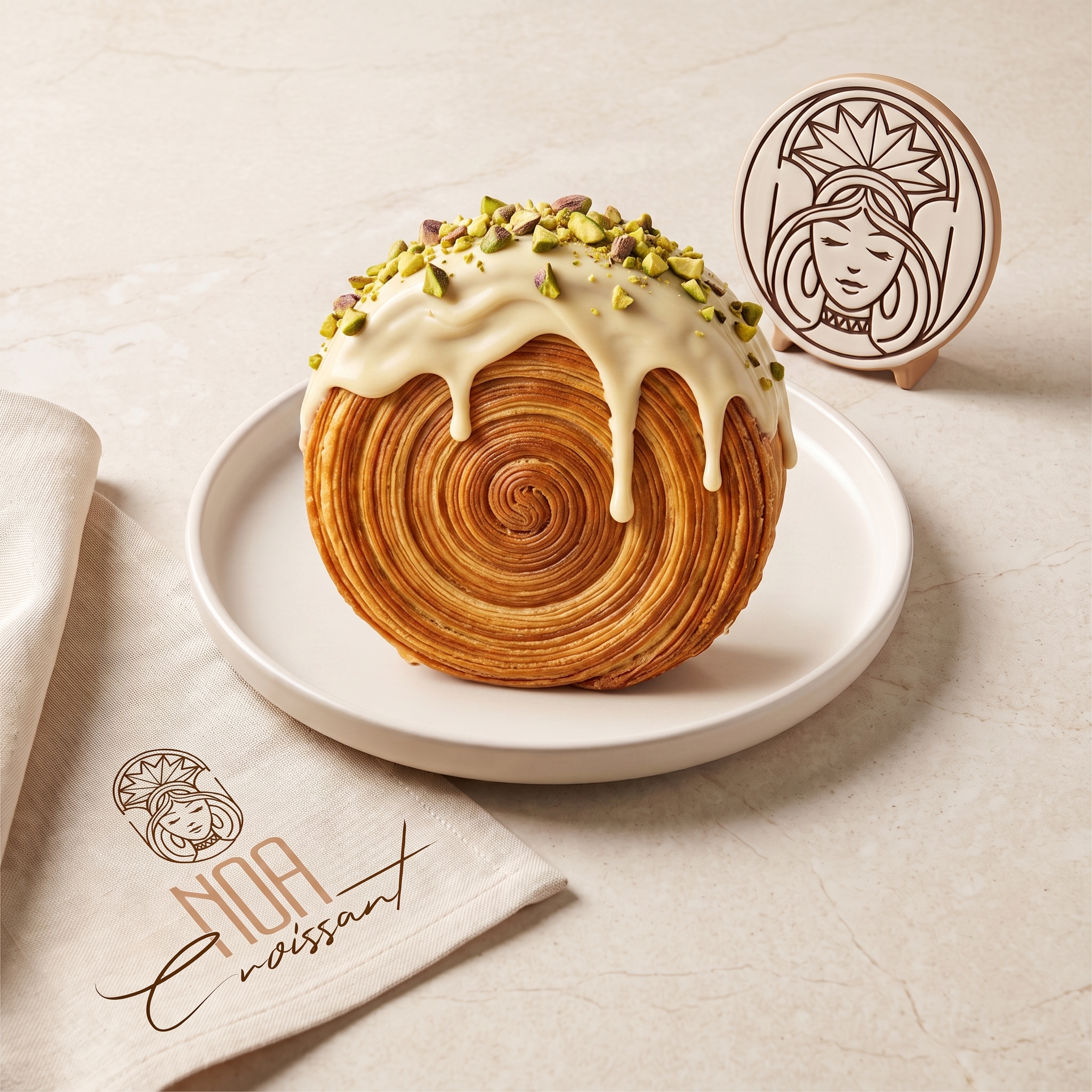 Beyaz Belçika Çikolatalı Roll Kruvasan